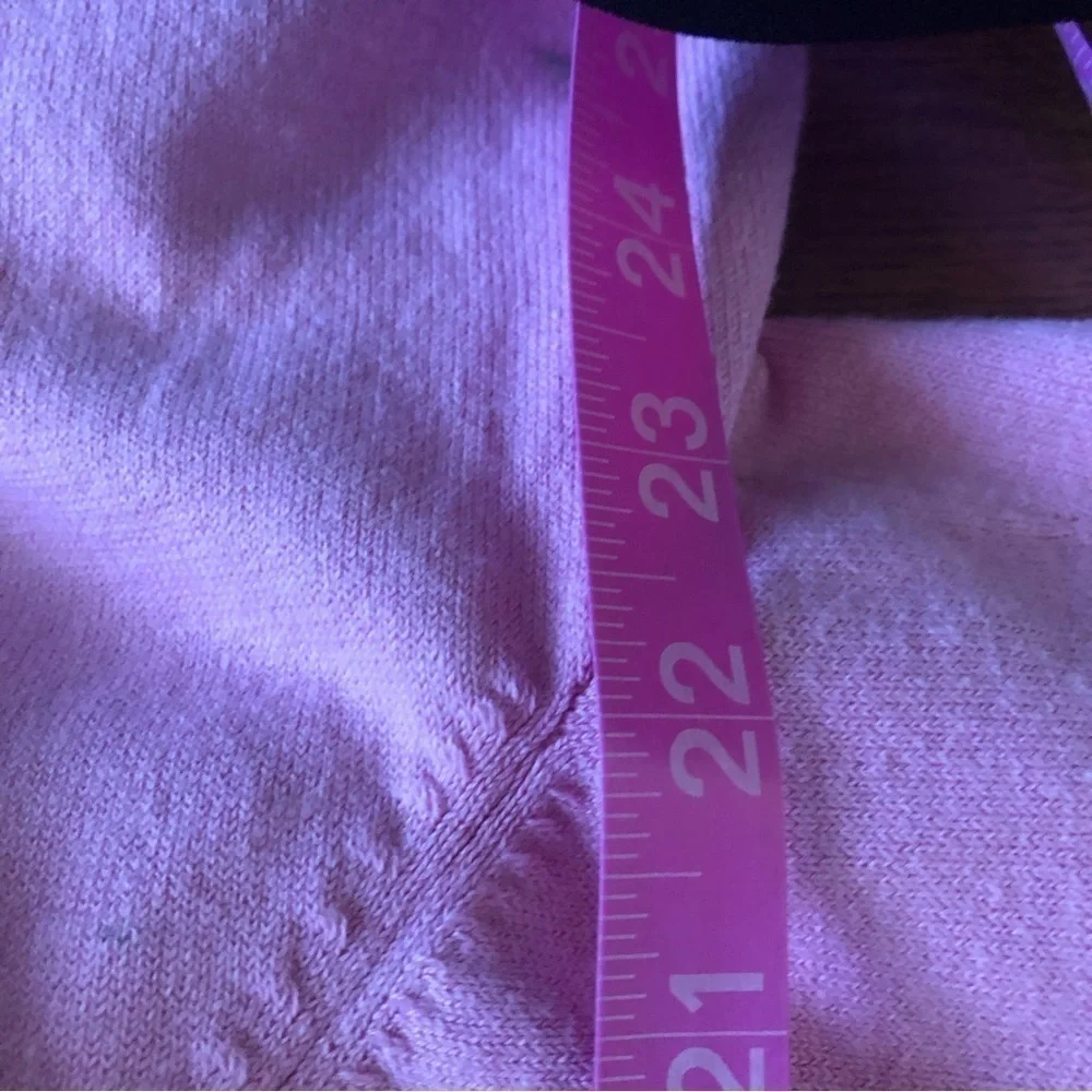 Denim & Co pink cotton blend knit short cardigan in size 1x